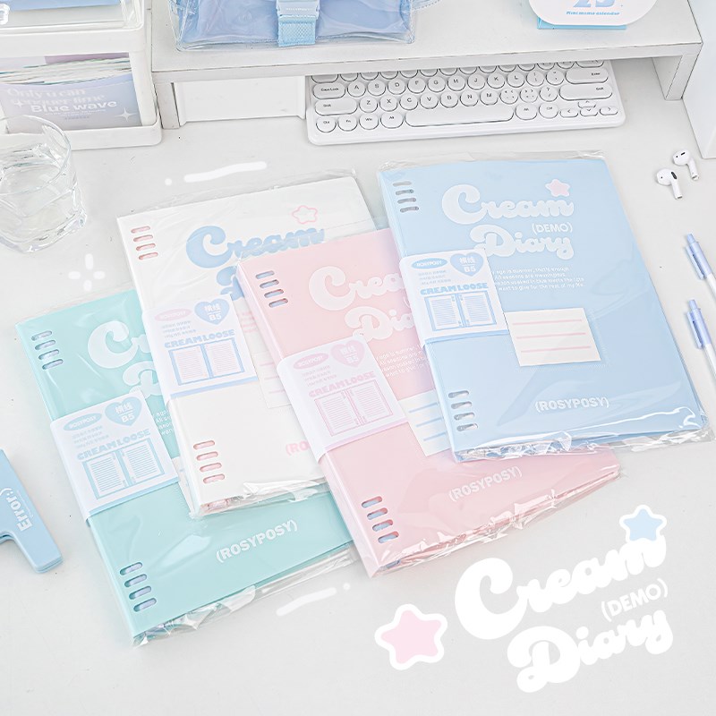 活页手账本高颜值手账本A5B5笔记本本子手帐记事本错题大容量本子