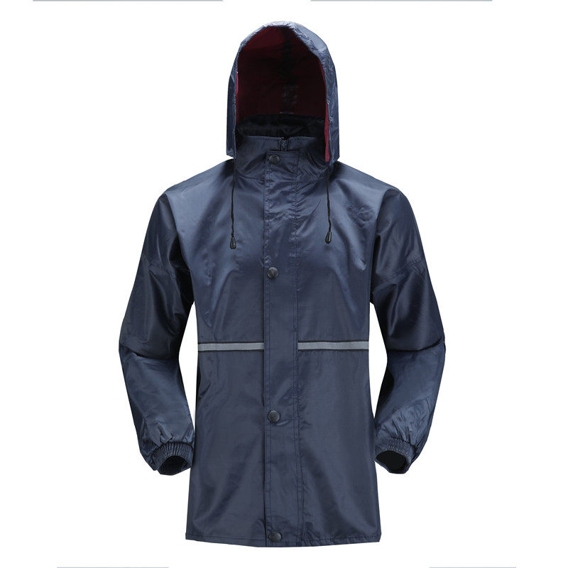 双层软面料时尚工作雨衣男女分体骑行雨衣加厚单上衣软轻便不渗水