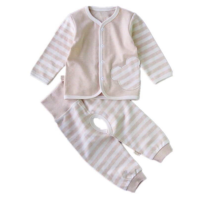 精梳棉婴儿保暖衣宝宝彩棉内衣套装春秋冬季装纯棉新生儿打底衣服