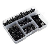 185枚 组合装 创意办公软木板固定黑色挂钩钉图钉齿轮工字钉圆球钉