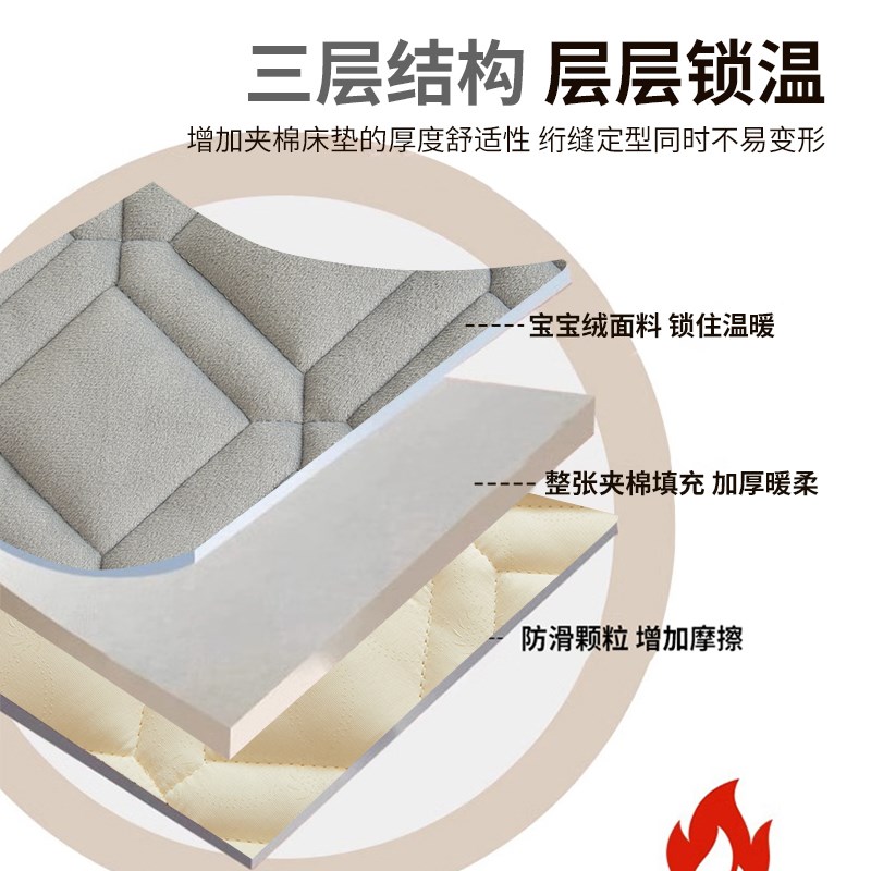 打地铺折叠床垫软垫家用冬季加厚垫被褥子宿舍学生地垫保暖床褥垫