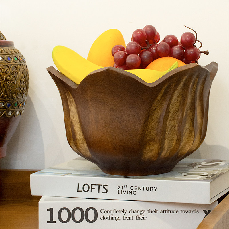 泰国家用客厅茶几实木果盘糖果盘零食盘复古创意摆件新中式水果盘,家居饰品,果盘/果篓,淘宝优惠券,粉丝福利购,淘宝优惠卷