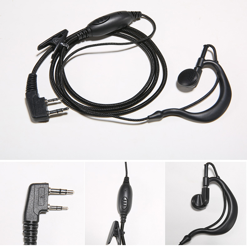 对讲讲机耳机小机耳对讲电话机耳机线耳挂式K头M头通用型高档耳麦