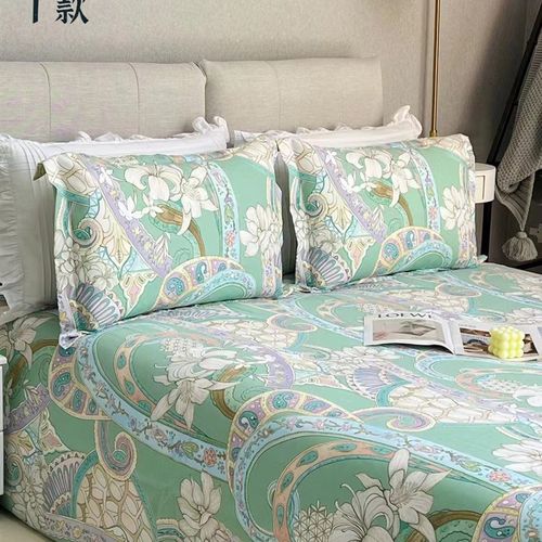 宜竹轩竹纤维软凉席凉席3件套可机洗竹凉席床单