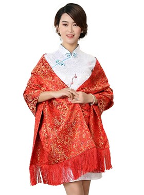 蜀锦工艺织锦披肩围巾女中国特色礼品送老外送妈妈文化纪念礼品