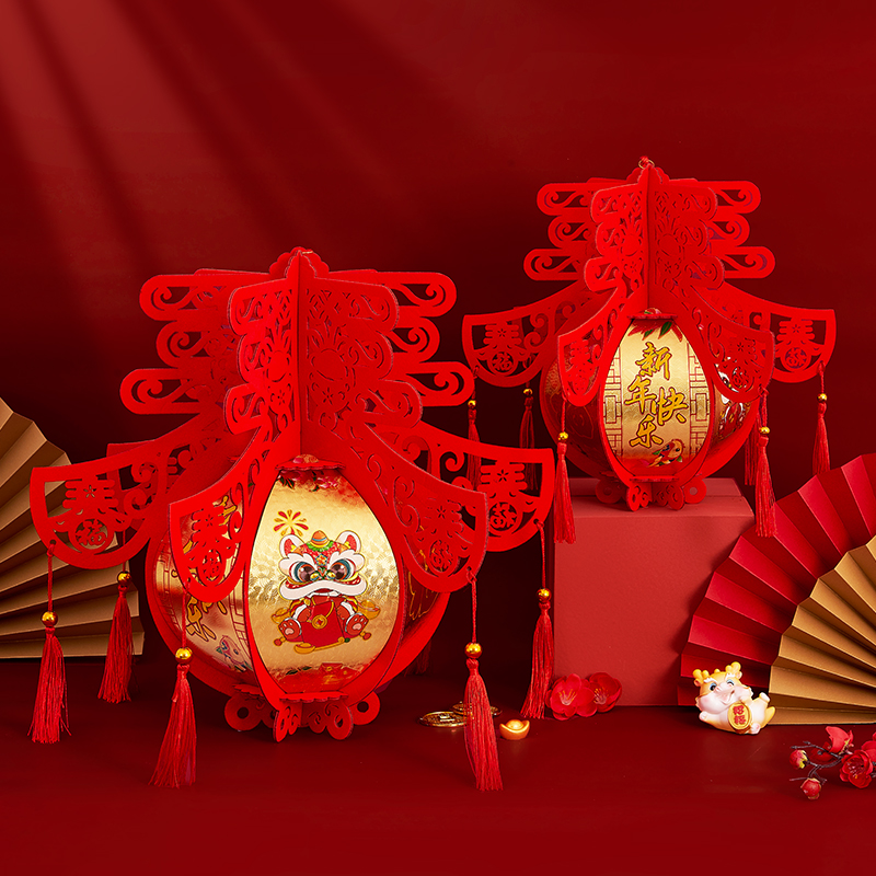 新年灯笼2024新款福字大门口挂饰春节户外壁挂宫灯过年挂件装饰品