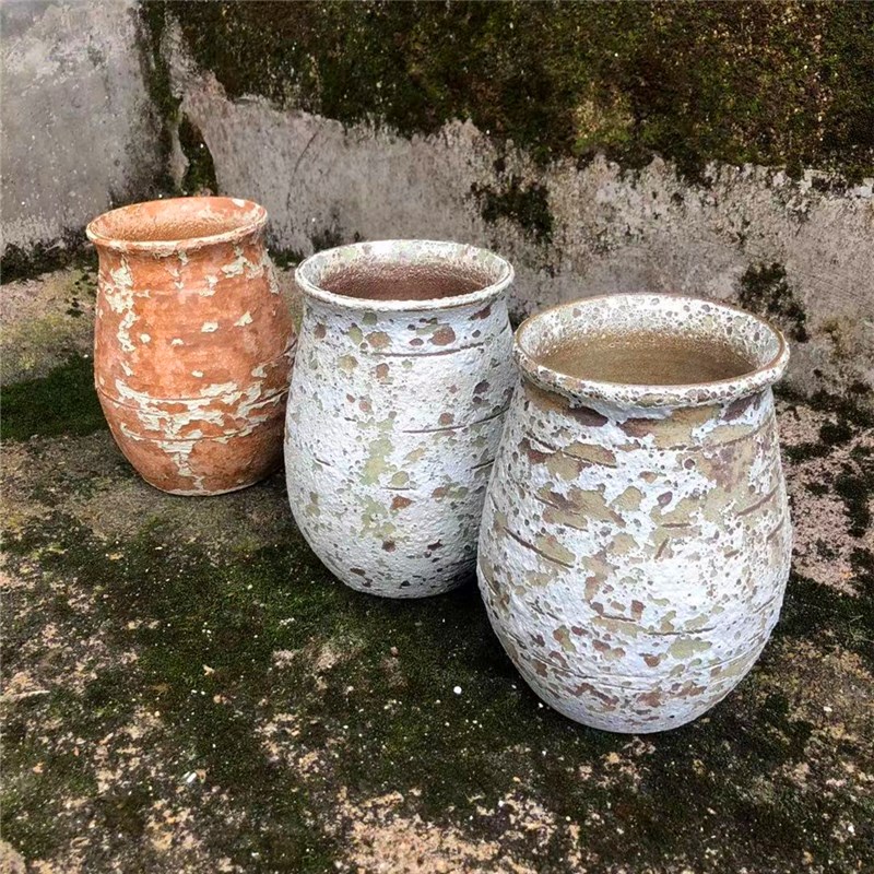 景德镇陶瓷复古多肉花盆透气老桩盆桌面紫乐法师盆大口土陶绿植瓶