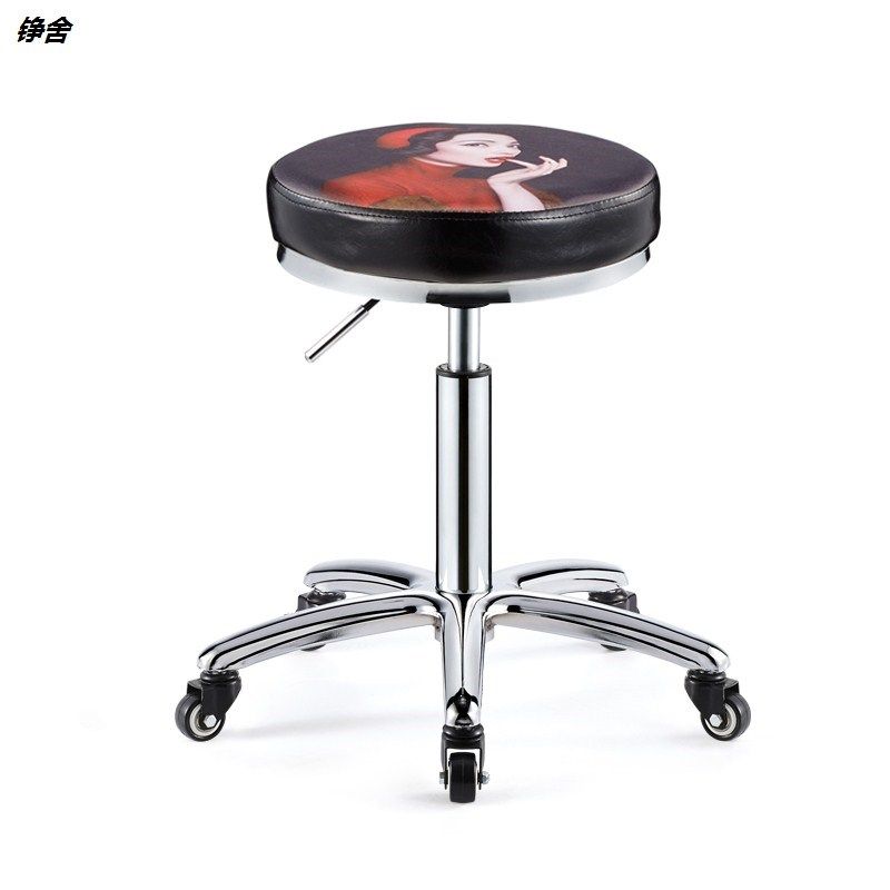 凳新款铮舍椅子旋转升降圆凳子美发大工凳美甲凳滑轮美容院专用