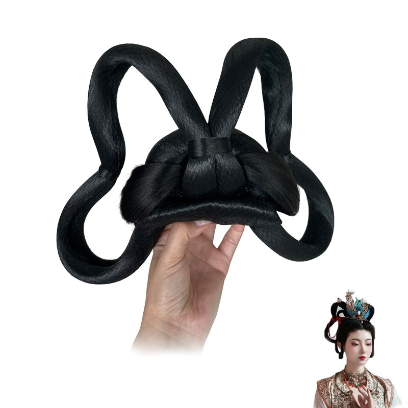 素皙敦煌飞天发饰古装假发汉服唐风发髻古典舞蹈演出仙女造型发包