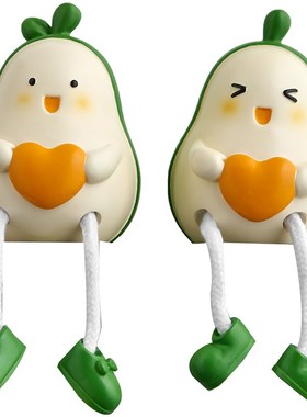 可爱情侣吊脚娃娃小摆件家居卧室装饰品客厅展柜洞洞板墙上置物架