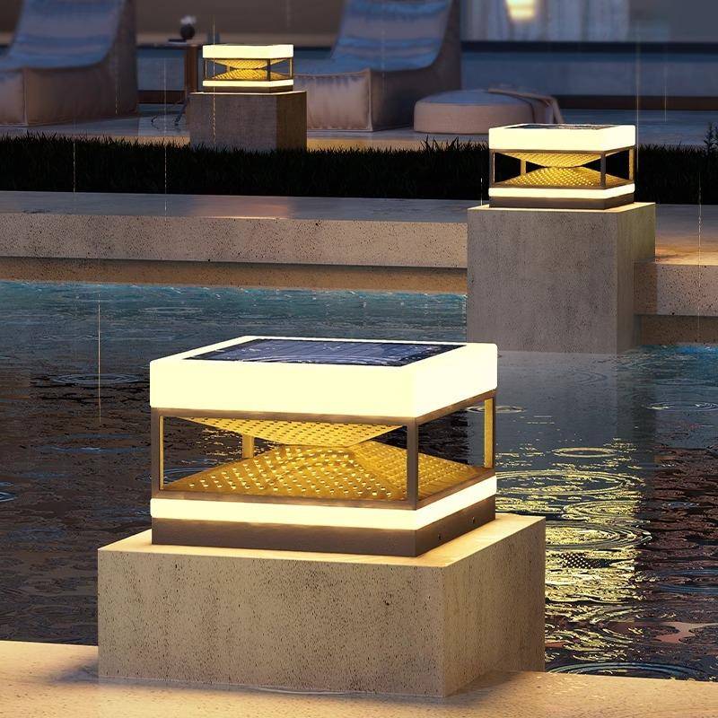 户外柱头灯太阳能庭院灯防水围墙灯柱子灯大门灯别墅门柱灯门头灯