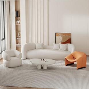 创意客厅布艺沙发休息区接待民宿沙发美容院弧形酒店大堂异形沙发