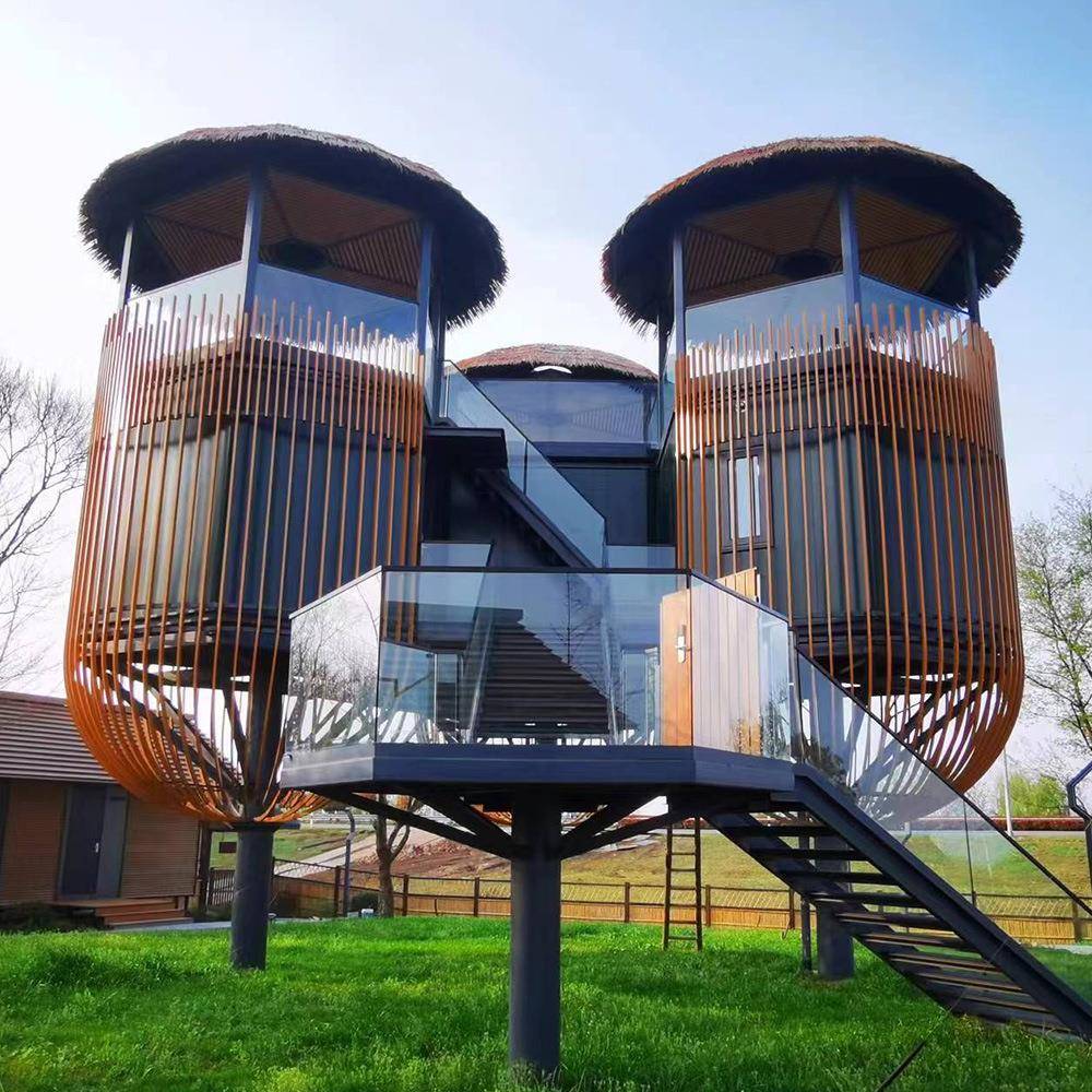 集装箱房可移动风格设计住房玻璃幕墙美观适用景区酒店住宿房