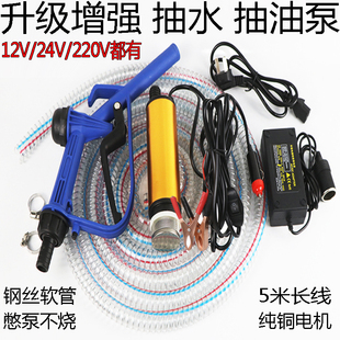 抽油泵柴油12V220伏24电动小型油泵电瓶车载吸油泵抽水泵抽油神器