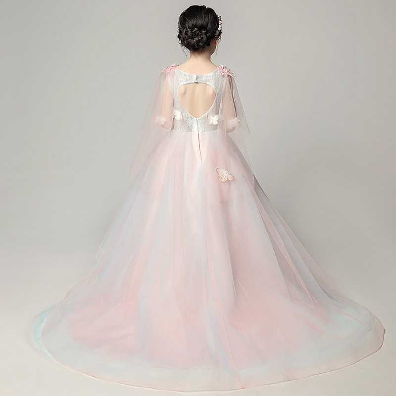儿童公主裙女童晚礼服粉色拖尾婚纱蓬蓬裙主持人钢琴演出服花童女,童装/婴儿装/亲子装,儿童礼服,淘宝优惠券,粉丝福利购,淘宝优惠卷