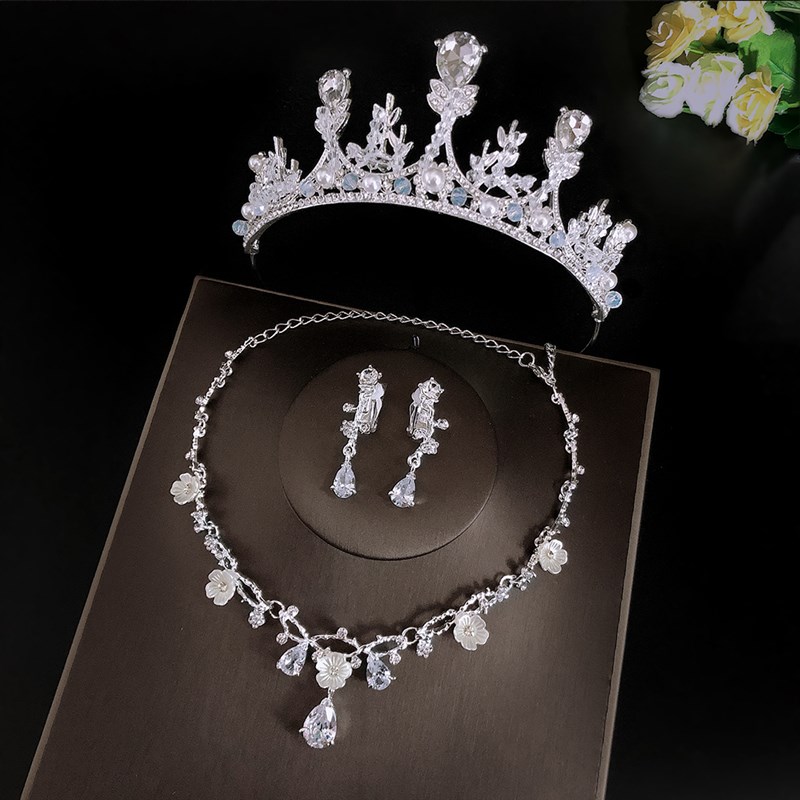 热销儿童皇冠头饰女童新款王冠水晶发箍模特走秀盘发饰品公主发卡