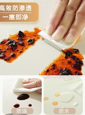 新中式餐边柜桌垫皮革桌布免洗可剪裁玄关柜鞋柜电视柜台面保护垫