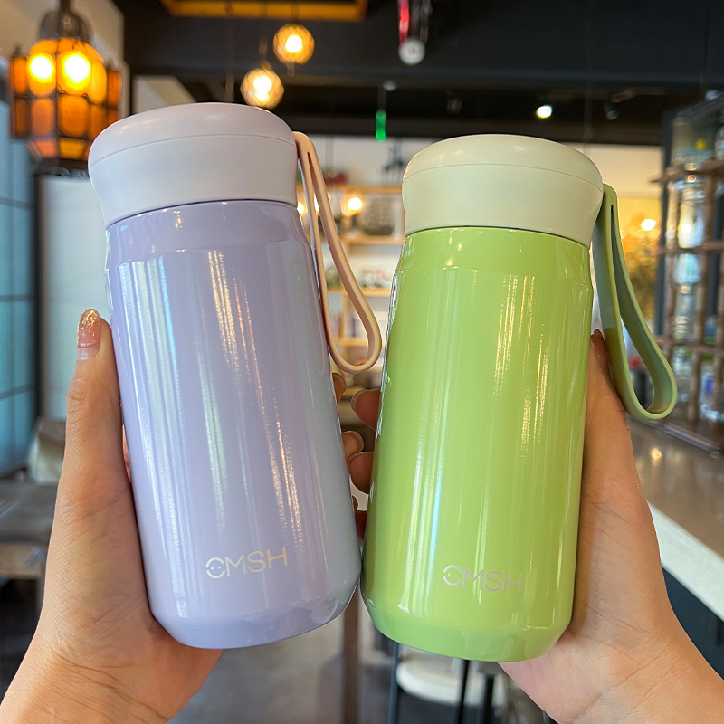 316不锈钢保温杯女生2023新款高颜值女士简约水杯子学生小巧便携