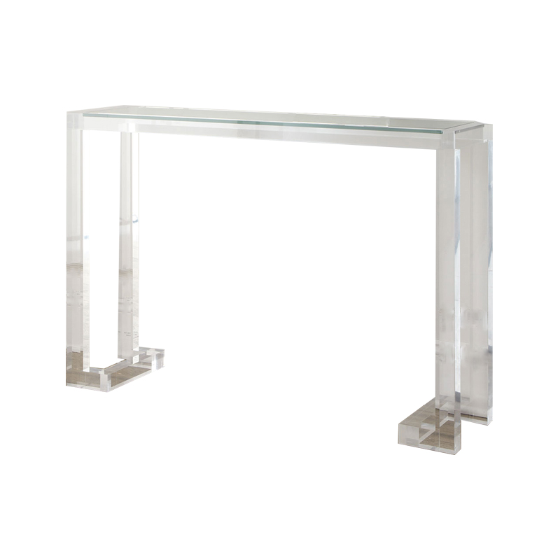 通透亚克力桌子透明玄关台有机玻璃玄关桌入户长方形客厅走廊条案