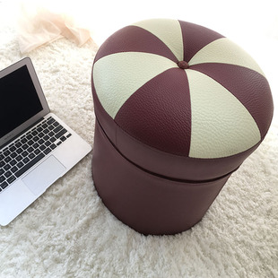 40公分高沙发凳子客厅坐凳矮凳圆凳休闲凳换鞋凳皮凳