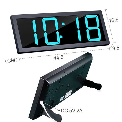 创意智能七彩壁挂钟客厅数字LED闹钟个性静音超大懒人时钟桌面钟