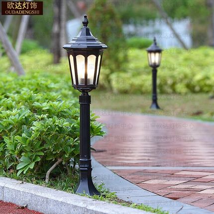 复古灯新中式室外庭院家用led草坪灯户外防水草地接电花园别墅灯