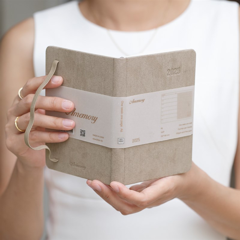 绒面A6日程本2025效率手册便携小巧周计划365天时间管理周记日程