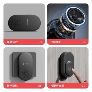 入户防盗门摇控 门铃家用无线铃铛电子超远距离遥控大音量蓝牙老式