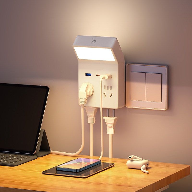 智能语音控制声控感应小夜灯卧室家用床头台灯插电新款睡眠插座灯