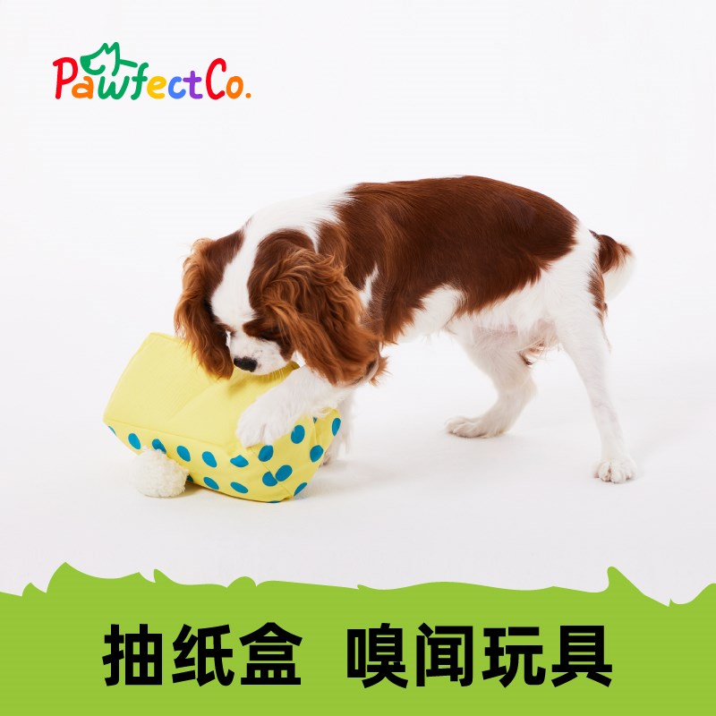 Pawfect Co.完美爪爪疯狂纸抽盒宠物狗狗丰荣嗅闻玩具声响防拆家