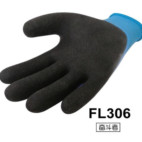 星宇奋斗者FL306弹力星喷盐磨砂耐磨防滑柔软透气劳保防护手套