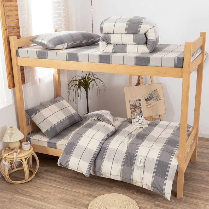 新款大学生宿舍纯棉三件套床上床单被套全棉四件套寝室六件套床品