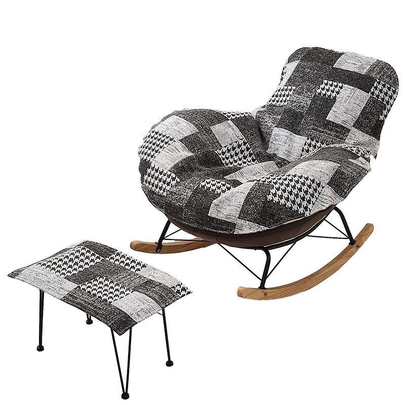 摇摇椅单人沙发垫单个椅子替换套罩盖布摇椅懒人躺椅垫坐垫防滑垫