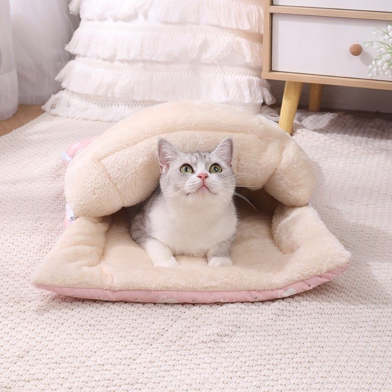 冬天保暖猫睡袋可拆洗半封闭猫窝被窝宠物垫子大号四季多用宠物垫