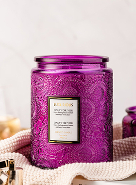 香薰蜡烛新年耶诞节生日结婚礼物VOLU浮雕星空杯SPA香氛家用持久