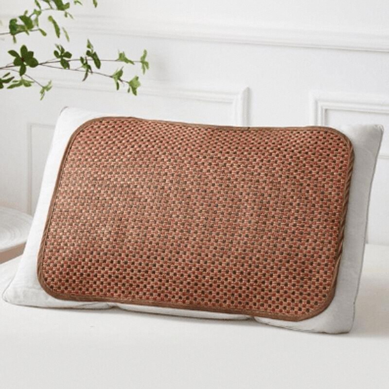 夏季凉席竹席枕片枕垫单人枕头片冰藤枕枕套U片儿童冰丝枕片