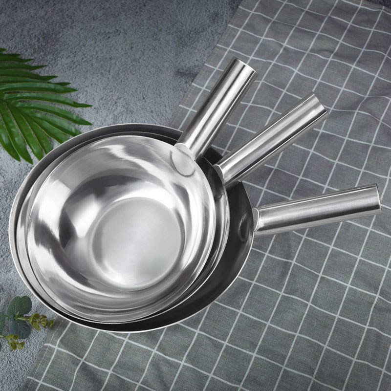水瓢家用不锈钢拌凉菜q凉皮水舀子商用厨房大汤勺加厚平底马勺煮