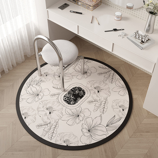 圆形转椅地垫卧室m电脑椅地毯办公室书房学习椅滑轮椅子脚垫