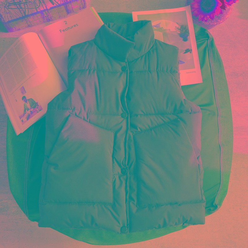 羽绒棉马甲男士服外套秋冬纯色坎肩保暖青年韩版T潮流外穿立领马