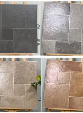 仿古砖哑光瓷砖地砖600x600A莱姆石厅灰色防滑户外庭院地砖广场砖