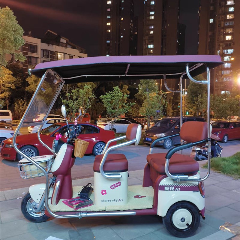 三轮车车棚雨棚车篷折叠不锈w钢小巴士电瓶车遮雨蓬透明玻璃加厚