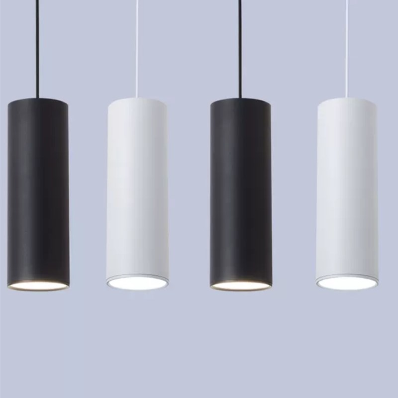 明装筒灯圆筒射灯免开l孔吊装吸顶 单灯12w15w20w圆柱长筒暖光饭