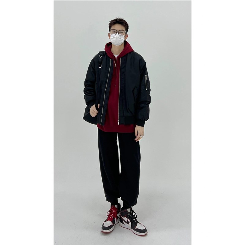 秋季潮牌夹克外套男新款男士时y尚套装一套搭配牛仔裤帅气衣服男