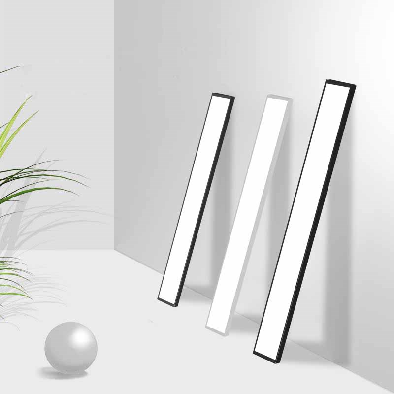 霍利现代简约拼接办公室铝材长条灯条形直角吊灯格栅方通led灯