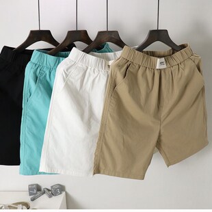 松紧休s闲宽松五分中裤 男士 纯色潮流百搭运动沙滩短 薄款 潮牌夏装
