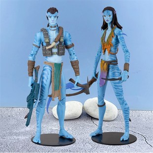 阿凡达2水之道手办杰克人仔涅提妮公仔可动人偶模型摆.件人偶玩具