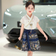 短袖 薄款 套装 夏季 儿童汉服古风超仙连衣裙 2023新款 马面裙女童夏款