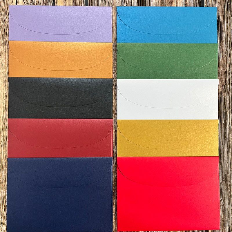 30个7号加厚信封加厚企业商务订做定制高档西式封套质感A5现货红