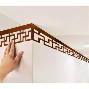 厂家新年新中式装修材料吊顶装饰边框条亚克力镜面墙贴3d立体复古