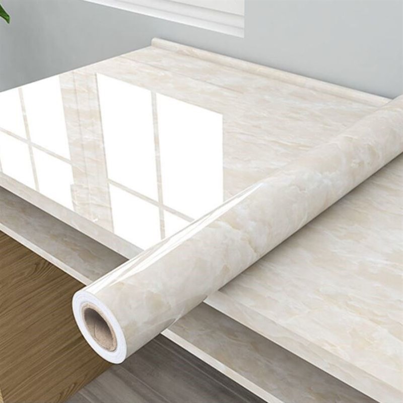 加厚防水大理石纹贴纸厨房防油橱柜桌子J台面家具翻新墙纸自粘壁